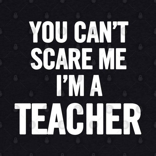 You Can't Scare Me I'm A Teacher by sergiovarela